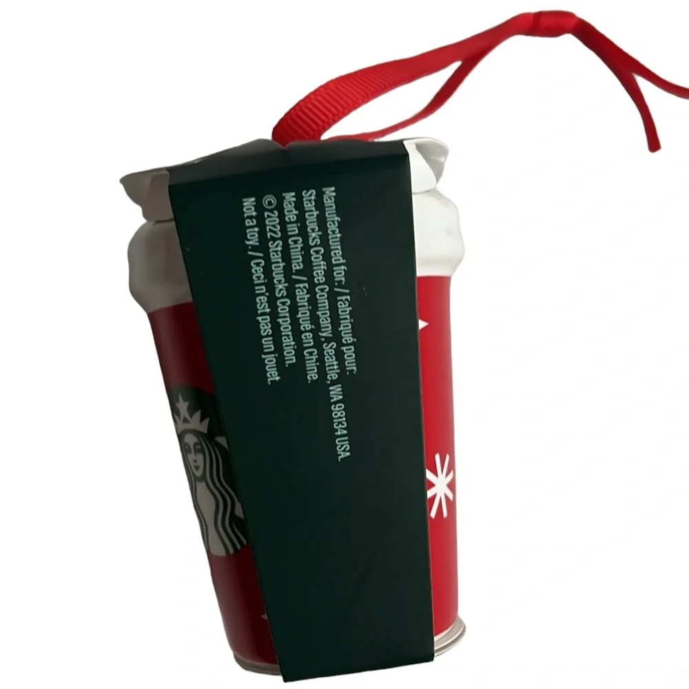 Starbucks Holiday 2022 Ceramic Ornament red‎ cup, NWT
